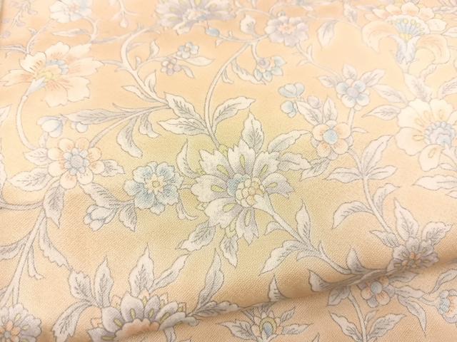 平和屋着物■小紋 更紗花文 洗える着物 BAAX9304yc