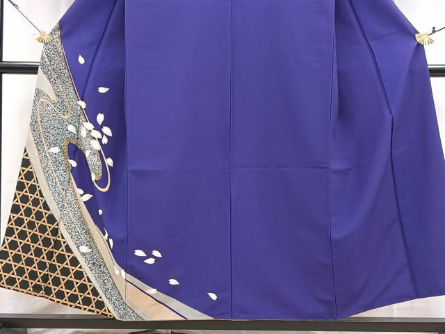 平和屋着物■訪問着 背抜き仕立て 桜散らし 金彩 洗える着物 BAAX9309yc