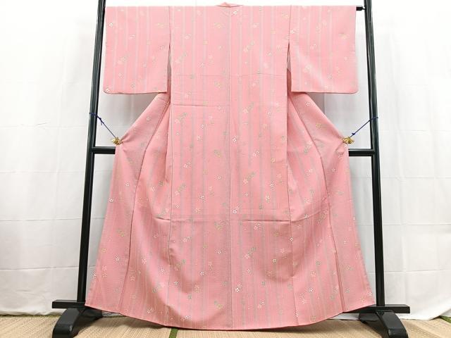 平和屋着物■小紋 舞花文 洗える着物 BAAX9327yc