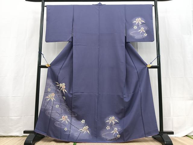平和屋着物■訪問着 流水草花文 暈し染め 洗える着物 BAAX9333yc