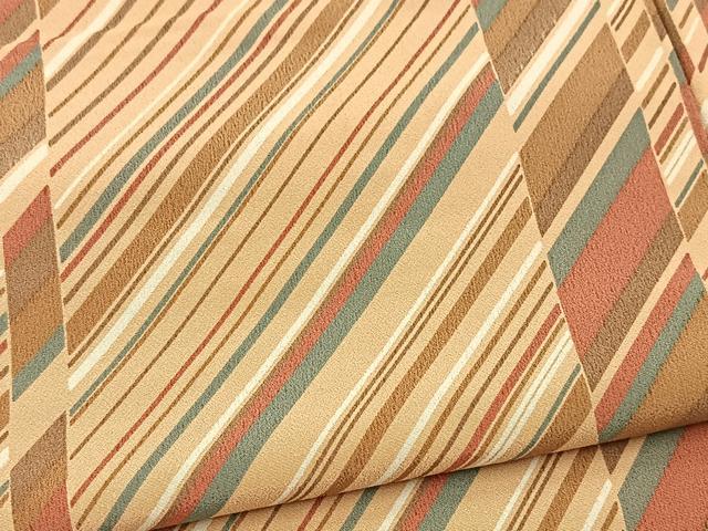平和屋着物■小紋 斜線文 洗える着物 BAAX9334yc