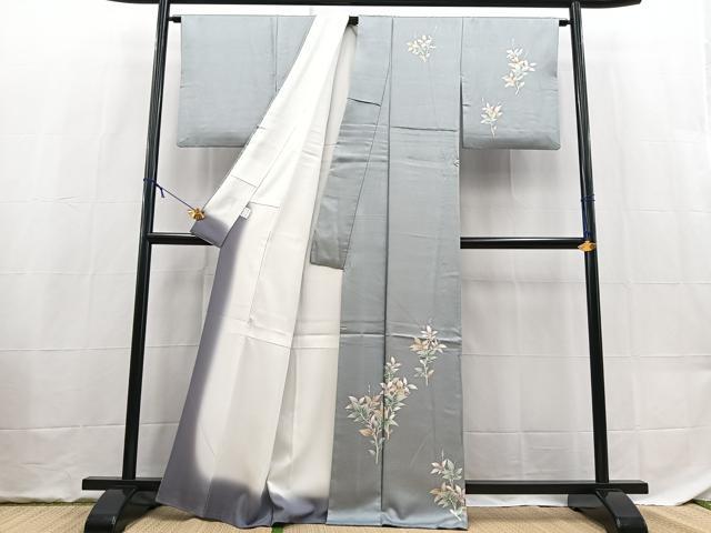 平和屋着物■訪問着 草葉文 さんび謹製 洗える着物 BAAX9335yc