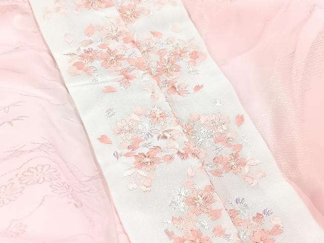 平和屋着物■振袖用長襦袢 無双仕立て 雲重ね花地紋 暈し染め 半衿刺繍 洗える着物 BAAX9346yc