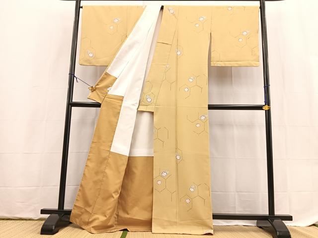 平和屋着物■小紋 亀甲花文 洗える着物 BAAX9349yc