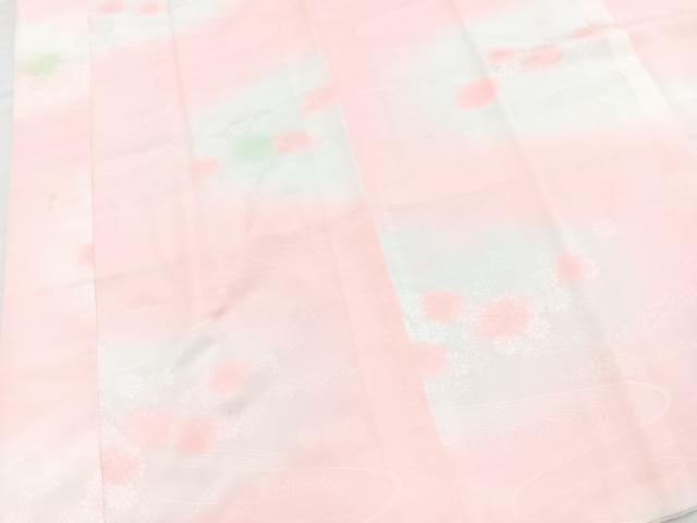 平和屋着物■振袖用長襦袢 袷 流水花地紋 暈し染め 洗える着物 BAAX9356yc