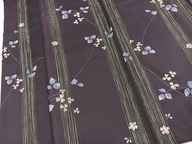 平和屋着物■小紋 草花文 洗える着物 BAAX9388yc