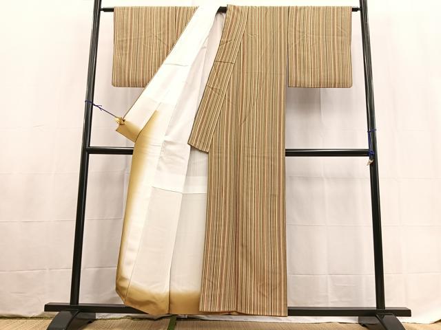 平和屋着物■小紋 縞 洗える着物 BAAX9400yc