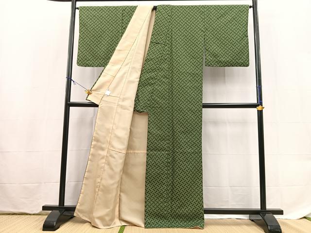 平和屋着物■小紋 分銅繋ぎ文 洗える着物 BAAX9409yc