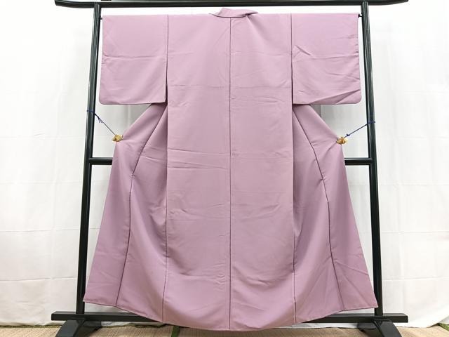 平和屋着物■色無地 紅藤色 洗える着物 BAAX9430yc