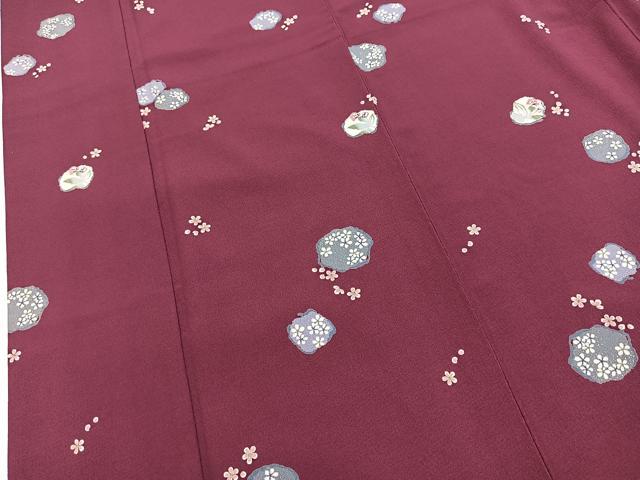 平和屋着物■小紋 草花文 洗える着物 BAAX9452yc