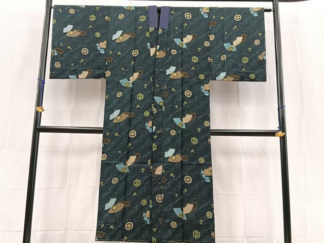 平和屋着物■男性 長襦袢 無双仕立て 吉祥文 未使用 BAAX9484yc
