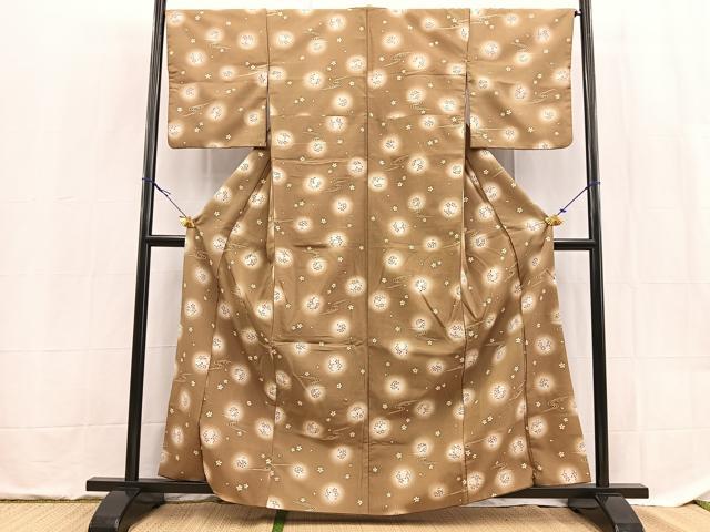 平和屋着物■小紋 花丸文 蛍暈し 洗える着物 BAAX9488yc