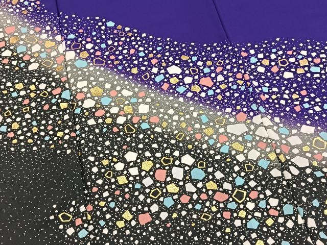 平和屋着物■訪問着 背抜き仕立て 箔散らし文様 暈し染め 金彩 洗える着物 BAAX9489yc