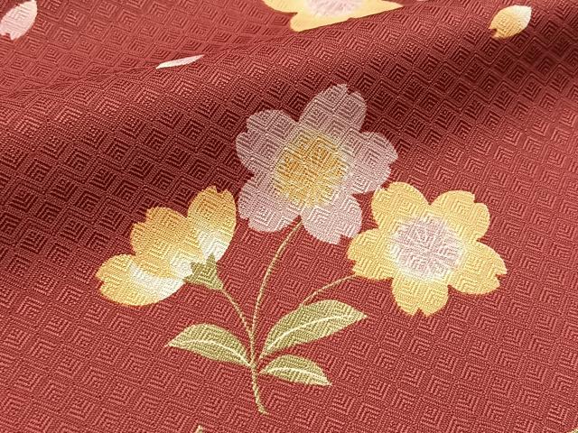 平和屋着物■小紋 草花文 洗える着物 BAAX9493yc