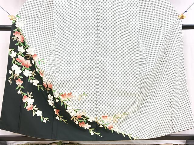 平和屋着物■訪問着 胴抜き仕立て 枝垂れ花文 金彩 洗える着物 BAAX9503yc
