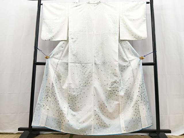 平和屋着物■小紋 箔散らし文様 洗える着物 BAAX9505yc