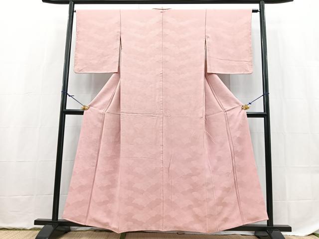 平和屋着物■上質な色無地 菊花地紋 虹色 正絹 逸品 BAAX9519yc