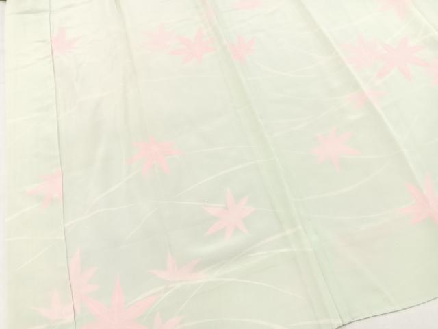 平和屋着物■長襦袢 単衣 楓文 正絹 逸品 BAAX9526yc