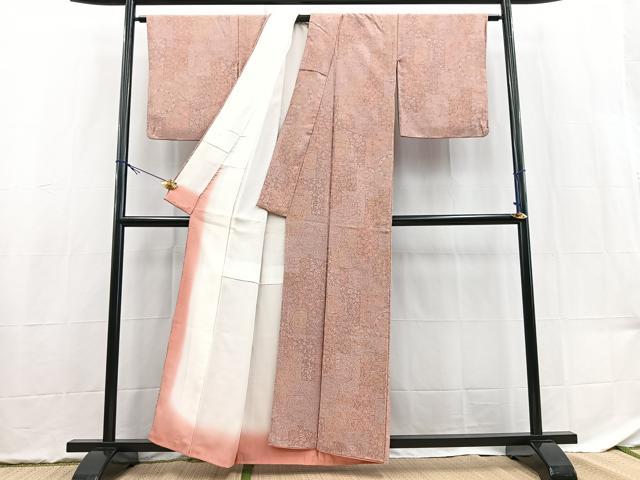 平和屋着物■上質な小紋 動物花文 正絹 逸品 BAAX9530yc
