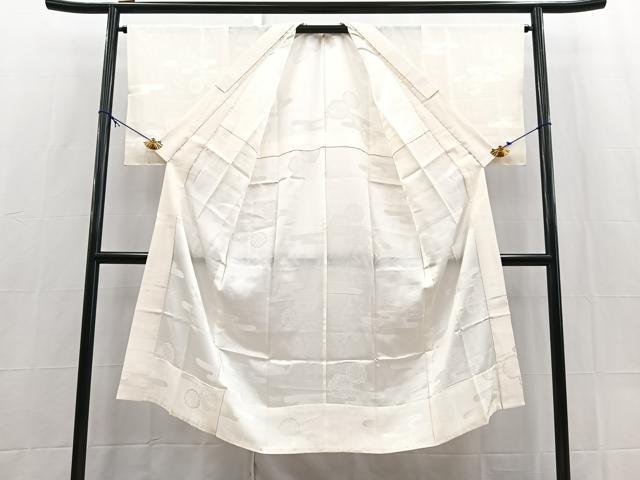 平和屋着物■長襦袢 無双仕立て エ霞花地紋 正絹 逸品 未使用 BAAX9531yc