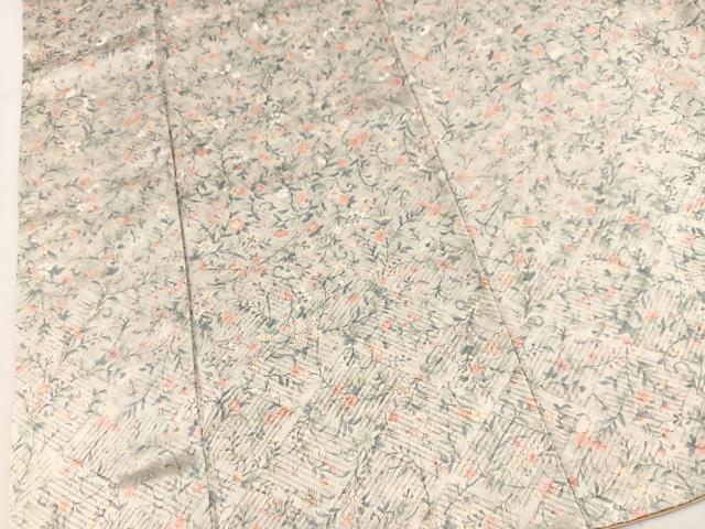 平和屋着物■上質な小紋 花唐草文 正絹 逸品 BAAX9567yc