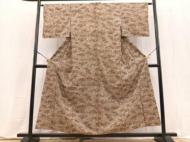 平和屋着物■本場染大島紬 草葉文 正絹 逸品 BAAX9568yc