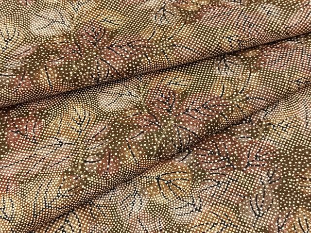 平和屋着物■本場染大島紬 草葉文 正絹 逸品 BAAX9568yc