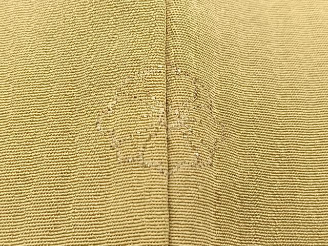 平和屋着物■上質な色無地 杢目地紋 柳茶色 正絹 逸品 未使用 BAAX9569yc