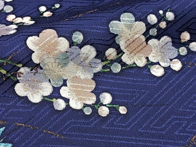平和屋着物■上質な小紋 草花文 正絹 逸品 BAAX9579yc