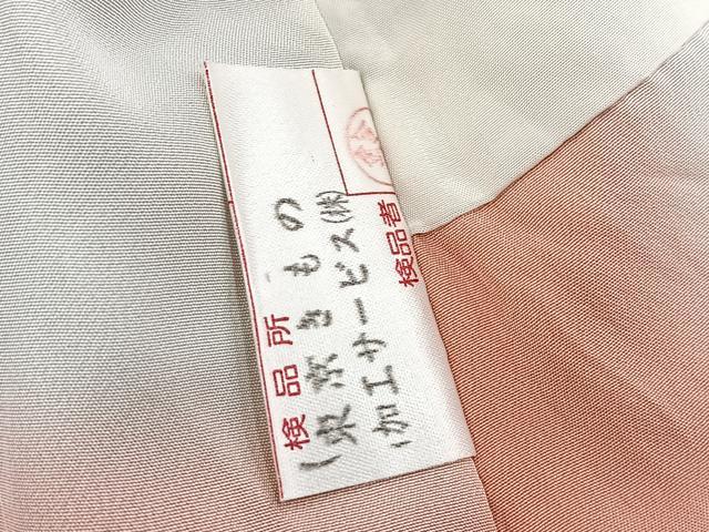 平和屋着物●上質な小紋 市松草花文 黒地 正絹 逸品 BAAX9590yc