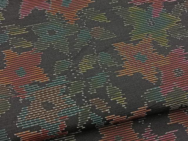 平和屋着物■本場大島紬 草花文 正絹 逸品 BAAX9597yc