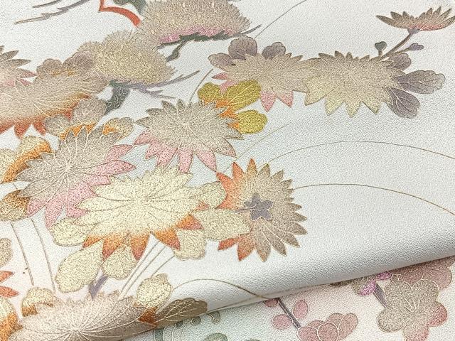 平和屋着物●訪問着 松竹梅立波文 暈し染め 金銀彩 正絹 逸品 BAAX9599yc