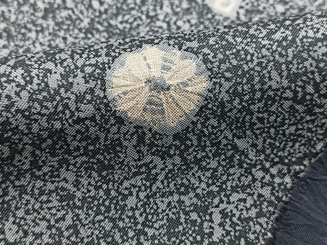 平和屋着物●訪問着 本場染大島紬 絞り 丸文 正絹 逸品 BAAX9610yc