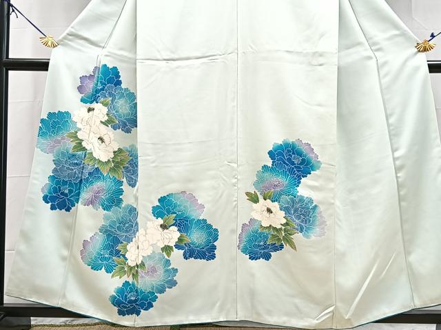 平和屋着物■訪問着 牡丹 正絹 逸品 BAAX9616yc