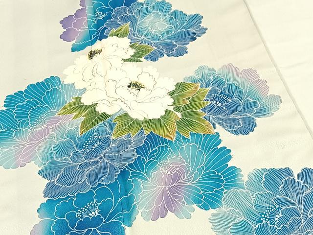 平和屋着物■訪問着 牡丹 正絹 逸品 BAAX9616yc