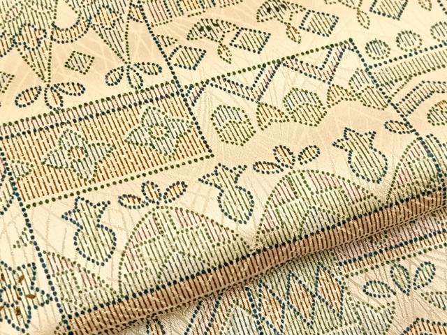 平和屋着物■上質な小紋 壁画文様 正絹 逸品 BAAX9618yc