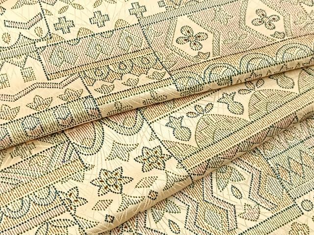 平和屋着物■上質な小紋 壁画文様 正絹 逸品 BAAX9618yc
