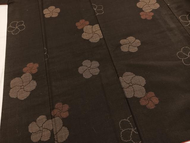 平和屋着物■上質な紬 捻梅 正絹 逸品 BAAX9622yc