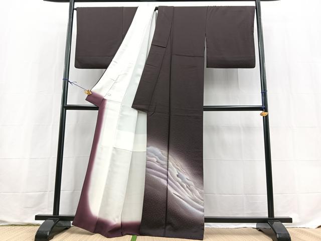 平和屋着物●訪問着 霞文 暈し染め 正絹 逸品 BAAX9629yc