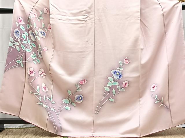平和屋着物■訪問着 枝花文 暈し染め 正絹 逸品 BAAX9631yc