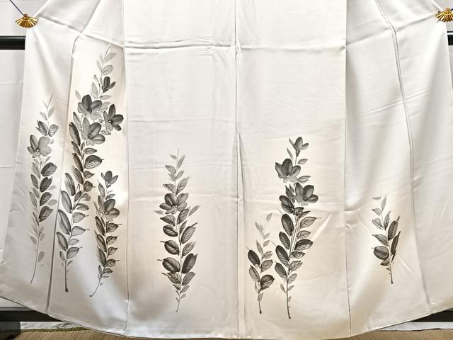 平和屋着物■訪問着 手描き 草花文 暈し染め 正絹 逸品 BAAX9635yc