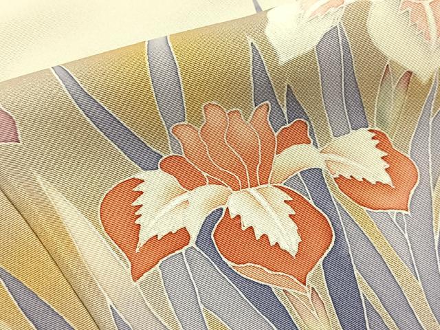 平和屋着物●訪問着 地紙花文 暈し染め 金彩 正絹 逸品 BAAX9640yc