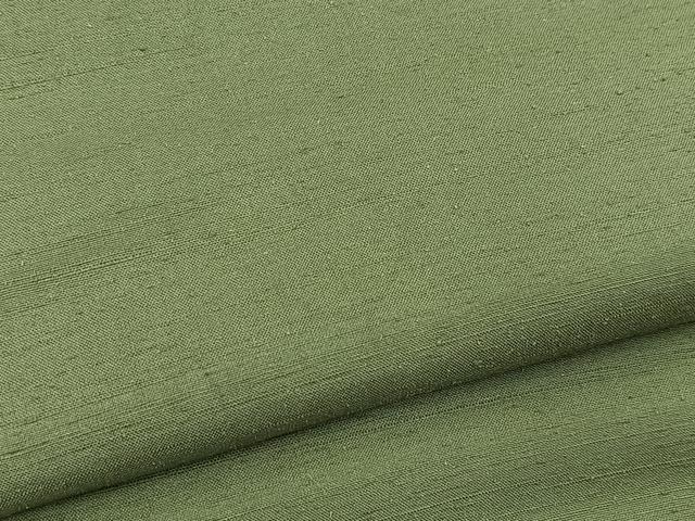 平和屋着物●結城紬 老竹色 正絹 逸品 BAAX9653yc