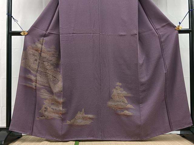 平和屋着物■訪問着 御所解風景文 暈し染め 金彩 正絹 逸品 BAAX9663yc