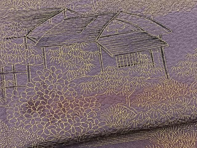 平和屋着物■訪問着 御所解風景文 暈し染め 金彩 正絹 逸品 BAAX9663yc