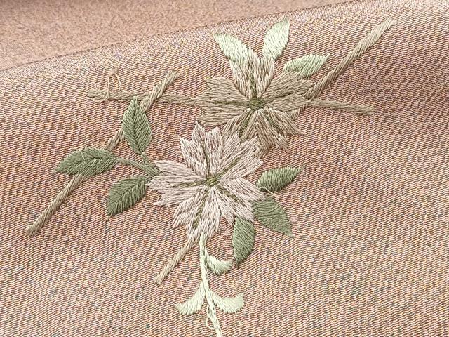 平和屋着物■豪華色留袖 総刺繍 籬花文 金糸 正絹 逸品 BAAX9668yc