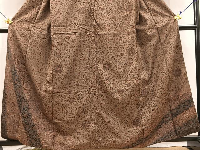 平和屋着物■訪問着 本場染大島紬 更紗花文 正絹 逸品 BAAX9678yc