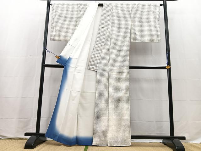 平和屋着物■小紋 幾何学文様 洗える着物 BAAX9689yc