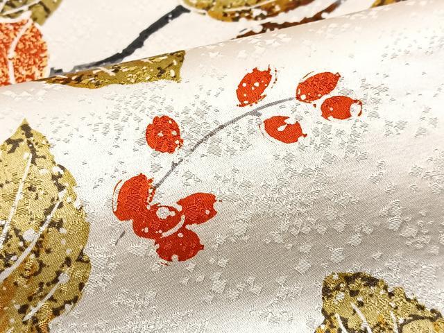 平和屋着物■上質な小紋 枝花文 正絹 逸品 BAAX9690yc