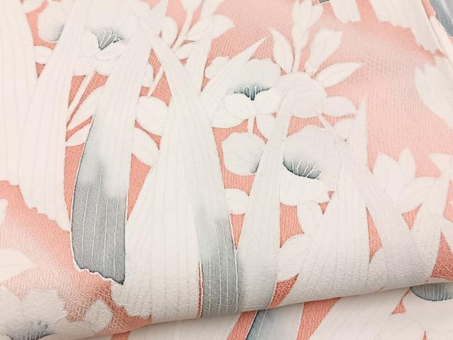 平和屋着物■訪問着 刺繍 草花文 暈し染め 正絹 逸品 BAAX9691yc